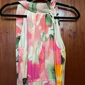 Nwt Eliza J Floral Halter Maxi Dress - size 6 | Color: blush Pink/White